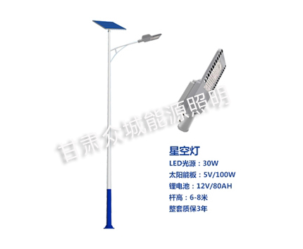 申扎爆款太阳能路灯